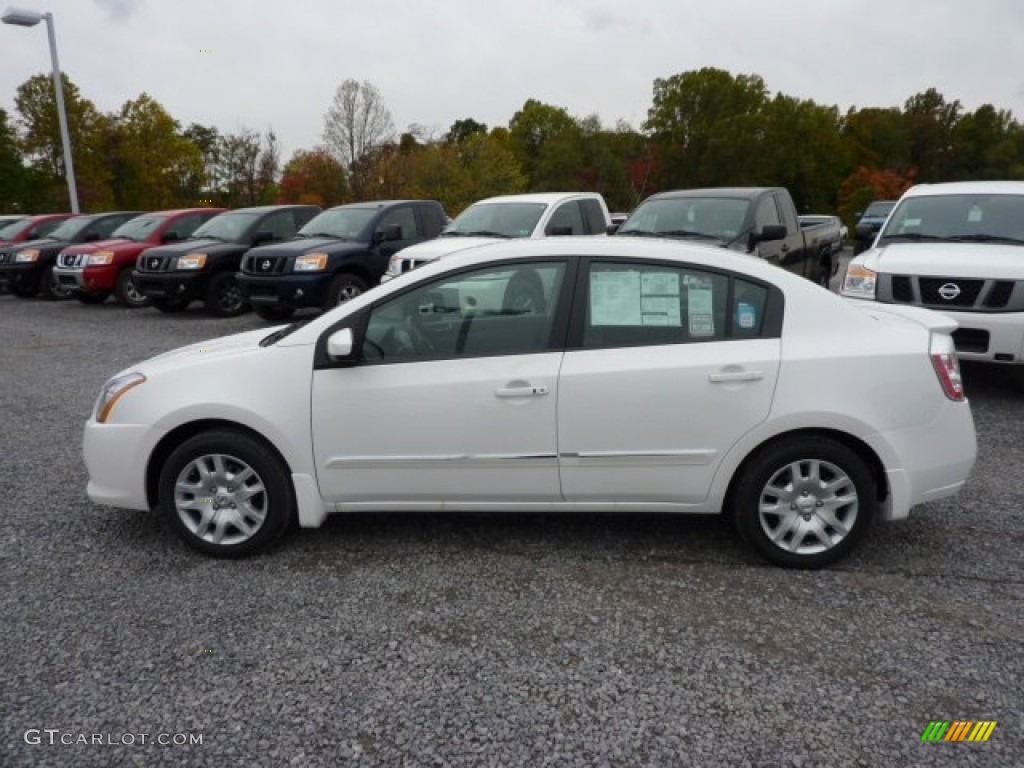 2012 Sentra 2.0 S - Aspen White / Charcoal photo #4