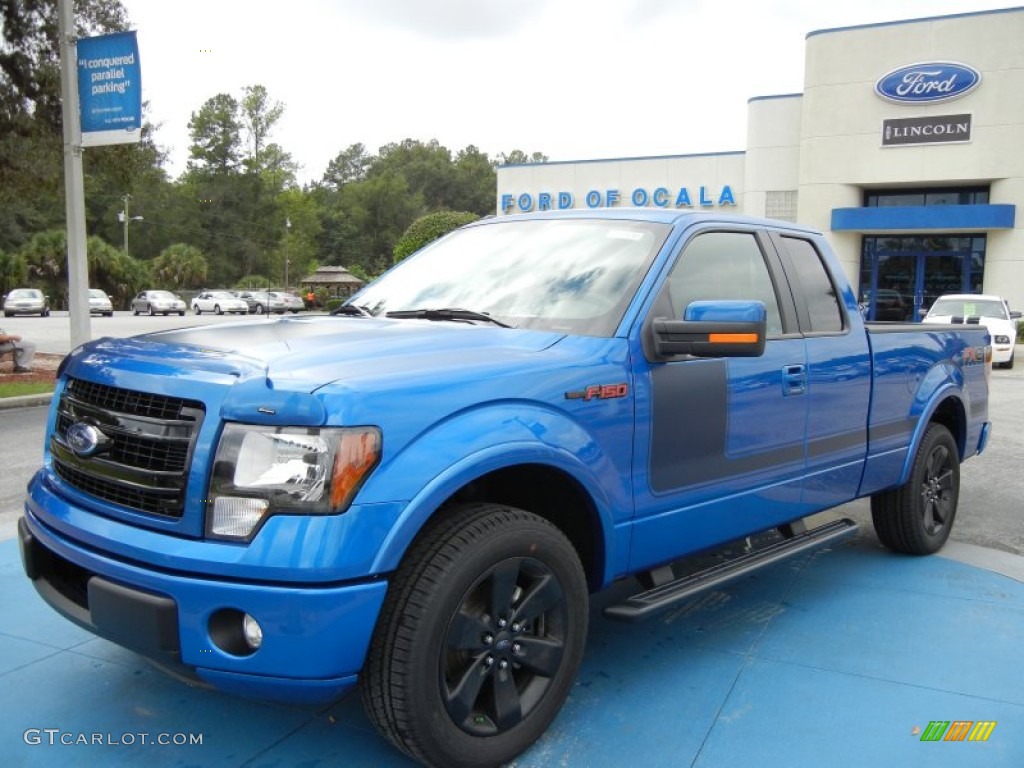 2013 F150 FX2 SuperCab - Blue Flame Metallic / FX Sport Appearance Black/Red photo #1