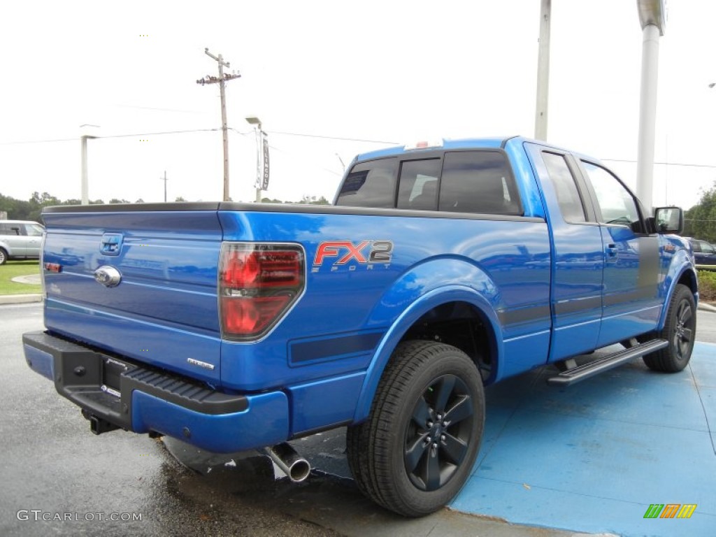 2013 F150 FX2 SuperCab - Blue Flame Metallic / FX Sport Appearance Black/Red photo #3
