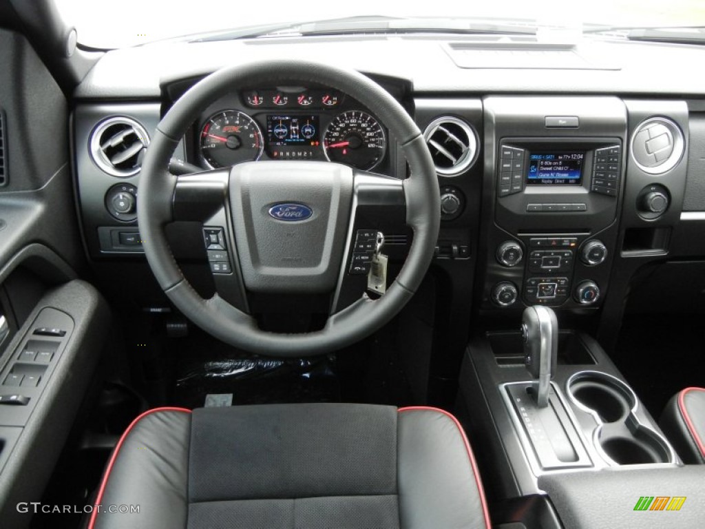 2013 Ford F150 FX2 SuperCrew FX Sport Appearance Black/Red Dashboard Photo #71919864