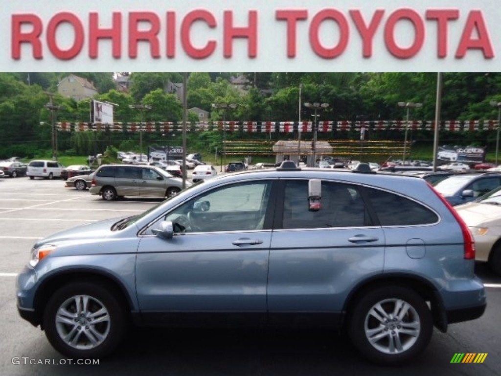 2010 CR-V EX-L AWD - Glacier Blue Metallic / Gray photo #1