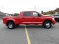 2008 Flame Red Dodge Ram 3500 Laramie Mega Cab 4x4 Dually  photo #2