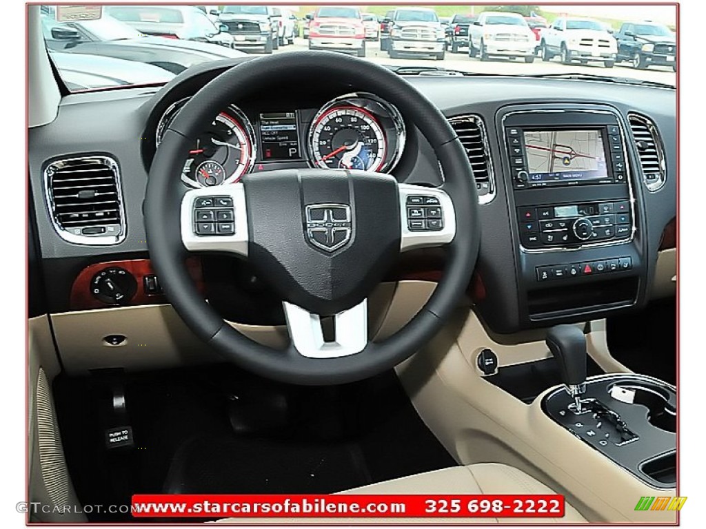 2013 Durango Citadel - Deep Cherry Red Crystal Pearl / Black/Light Frost Beige photo #28