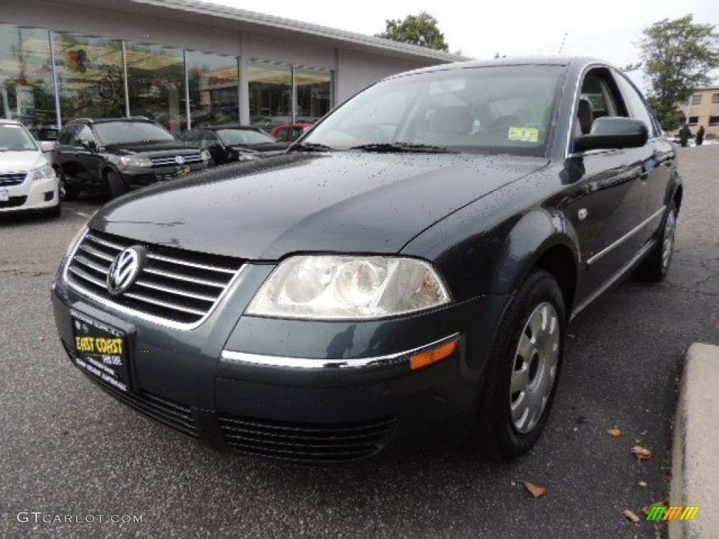 2003 Passat GL Sedan - Blue Anthracite Pearl / Grey photo #3