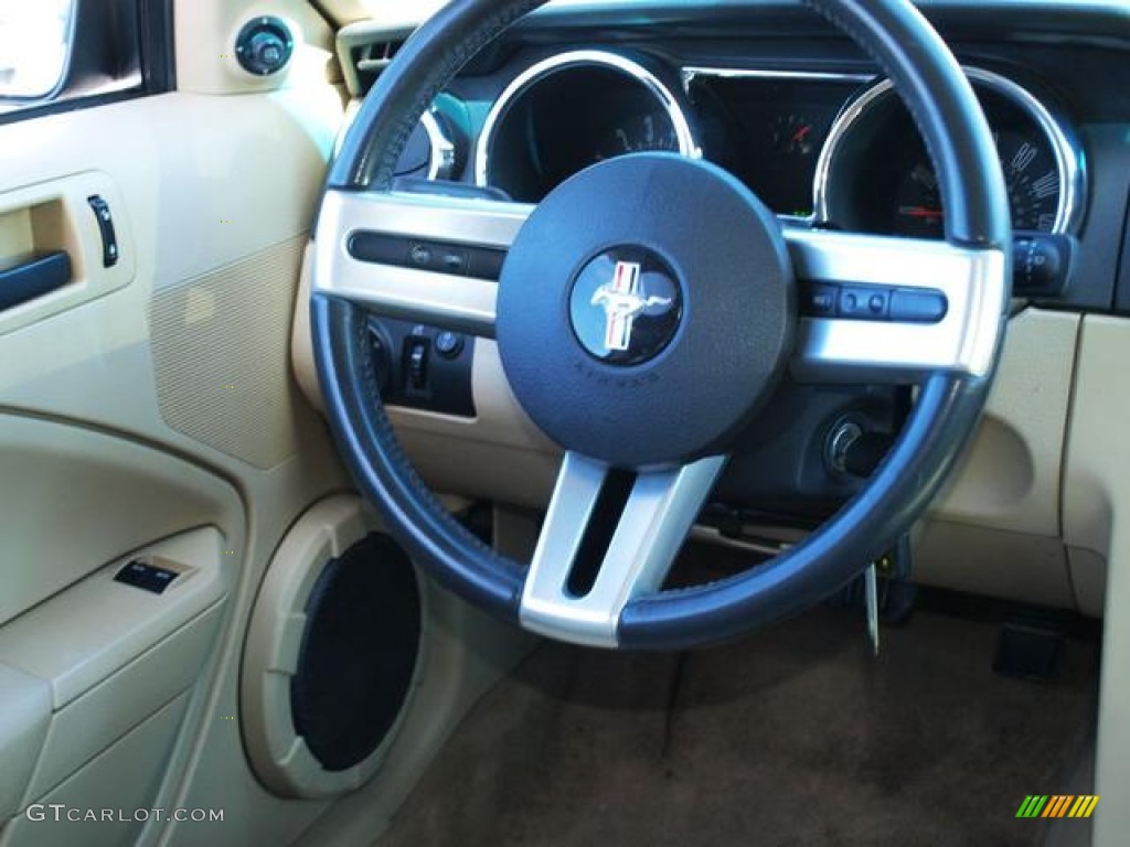 2007 Mustang V6 Premium Coupe - Windveil Blue Metallic / Medium Parchment photo #11