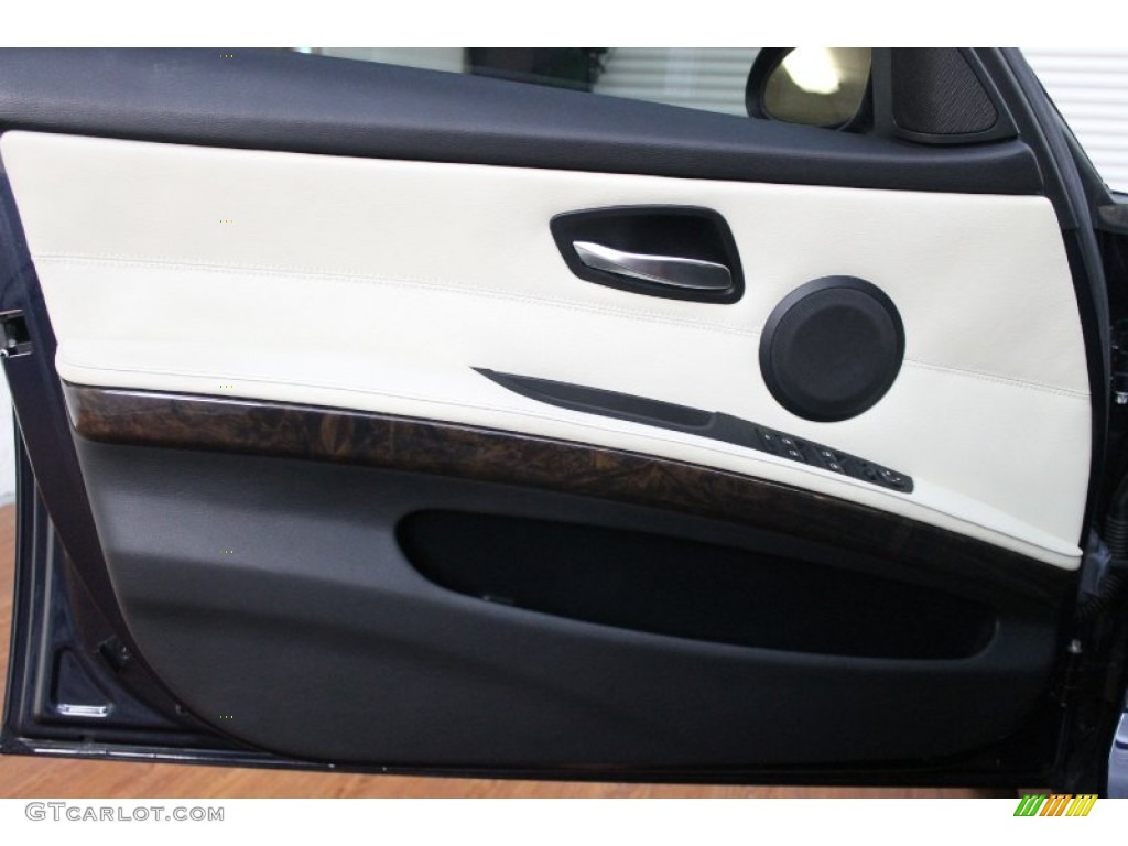 2008 BMW 3 Series 335i Sedan Lemon Dakota Leather Door Panel Photo #71925480