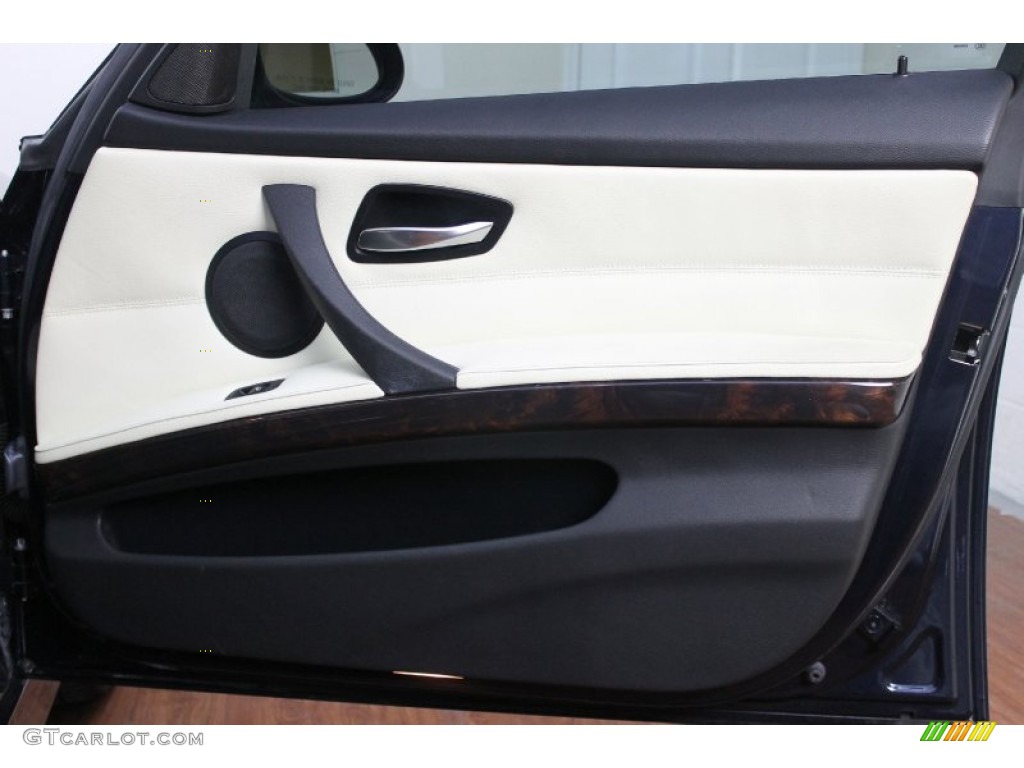 2008 BMW 3 Series 335i Sedan Lemon Dakota Leather Door Panel Photo #71925501