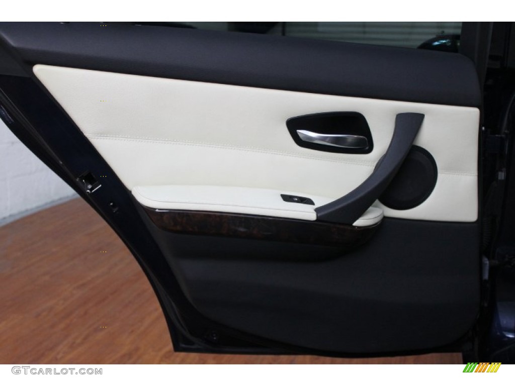 2008 BMW 3 Series 335i Sedan Lemon Dakota Leather Door Panel Photo #71925519