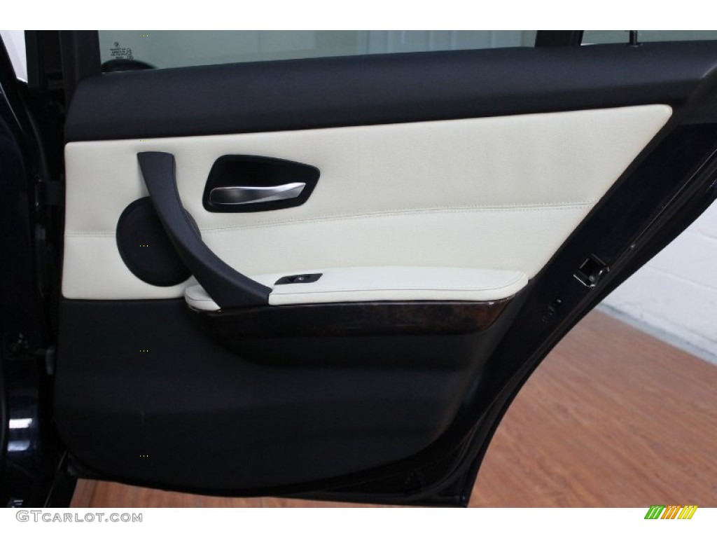 2008 BMW 3 Series 335i Sedan Lemon Dakota Leather Door Panel Photo #71925543