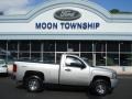 2010 Sheer Silver Metallic Chevrolet Silverado 1500 LS Regular Cab 4x4  photo #1