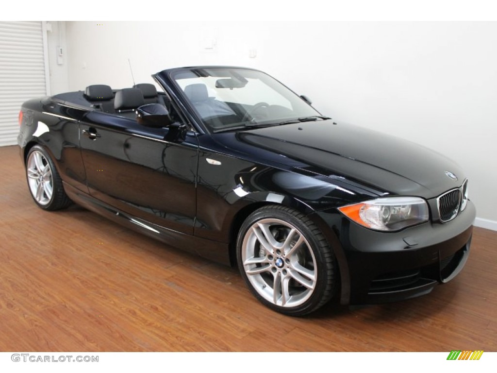 2012 1 Series 135i Convertible - Jet Black / Black photo #3