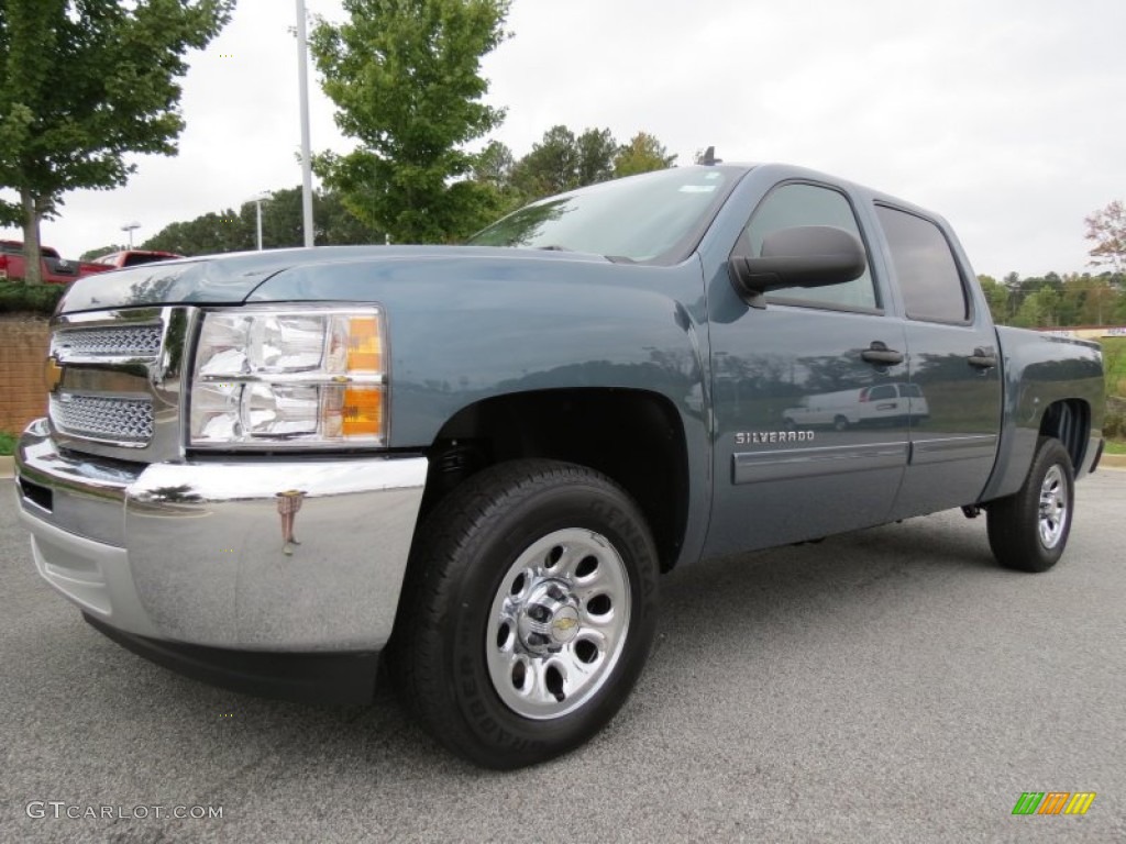 Blue Granite Metallic 2013 Chevrolet Silverado 1500 LS Crew Cab Exterior Photo #71926676