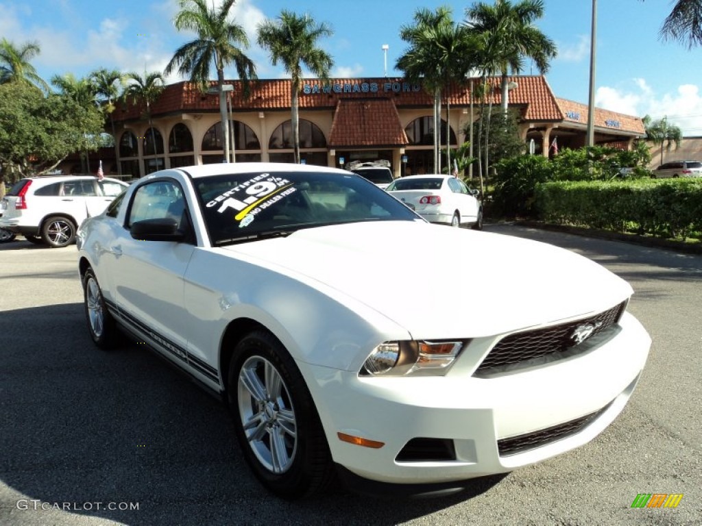 2011 Mustang V6 Coupe - Performance White / Charcoal Black photo #1