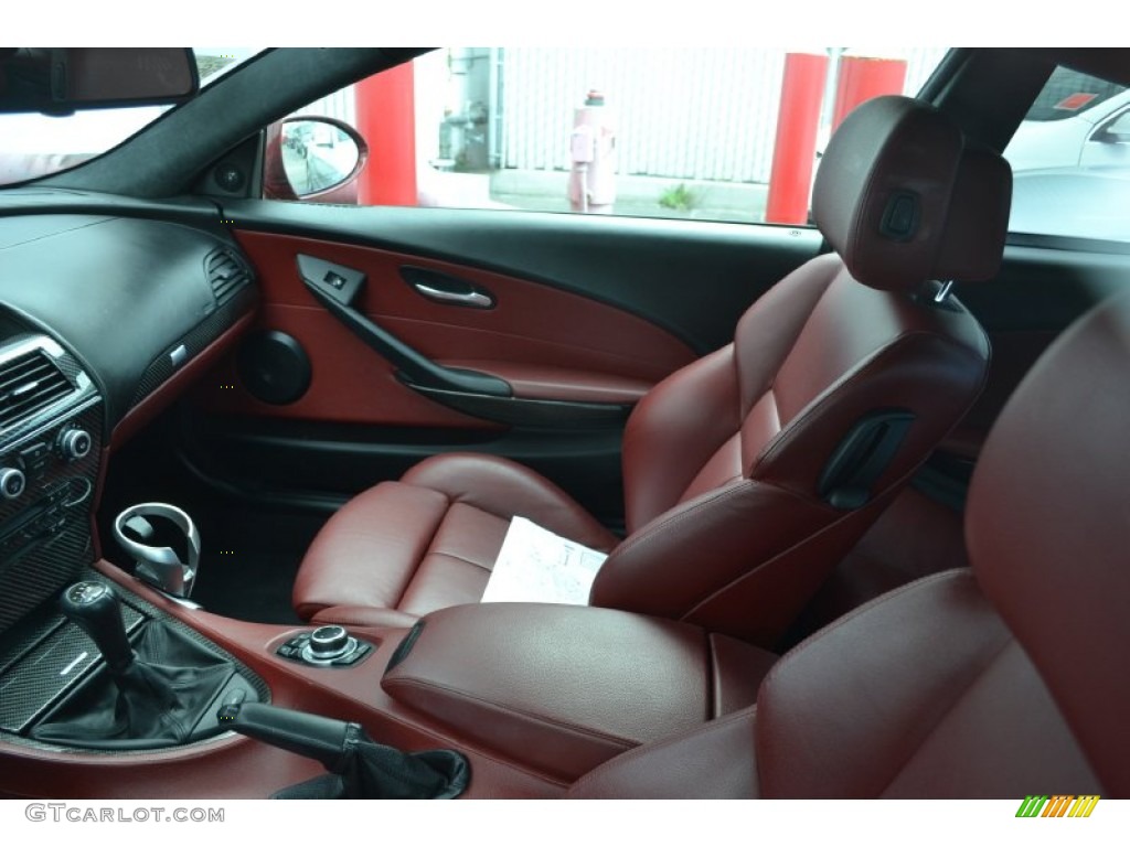 Indianapolis Red Full Merino Leather Interior 2009 BMW M6 Coupe Photo #71929917