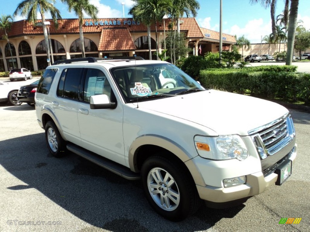 2010 Explorer Eddie Bauer - White Suede / Camel photo #2