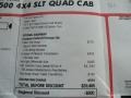 2005 Dodge Ram 2500 ST Quad Cab 4x4 Window Sticker