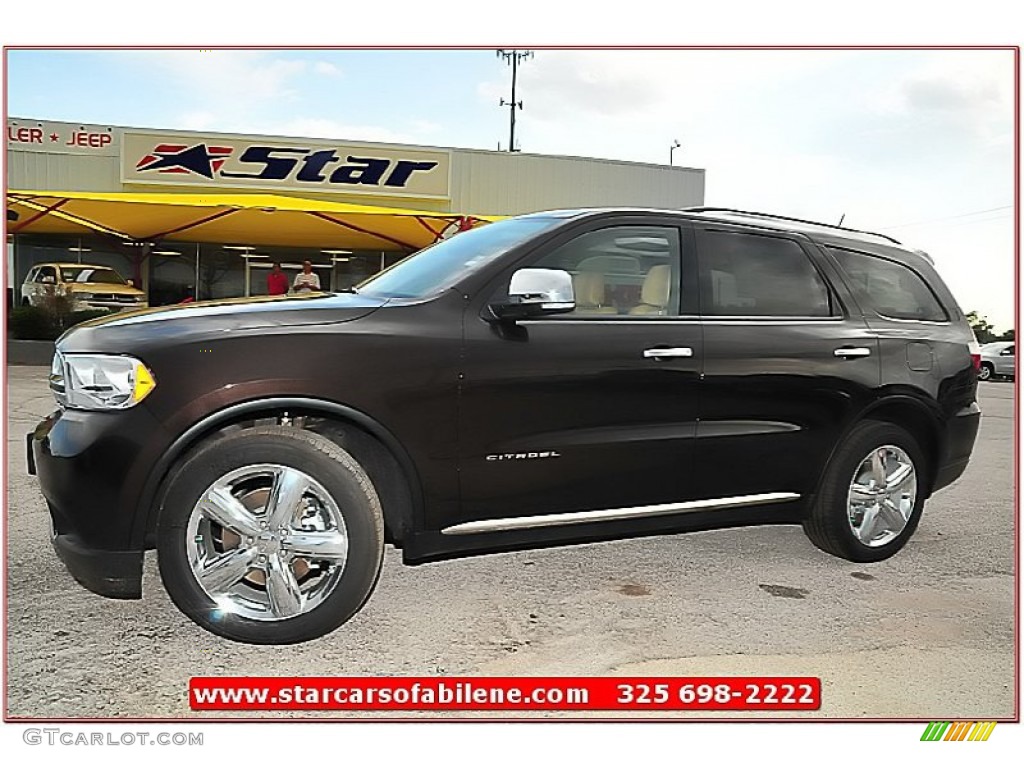 2013 Durango Citadel - Rugged Brown Pearl / Black/Tan photo #1