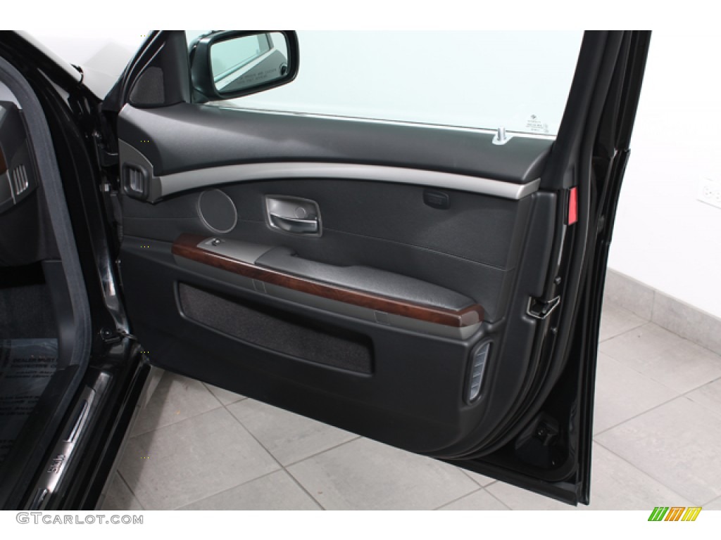 2007 BMW 7 Series 750Li Sedan Black Door Panel Photo #71932104
