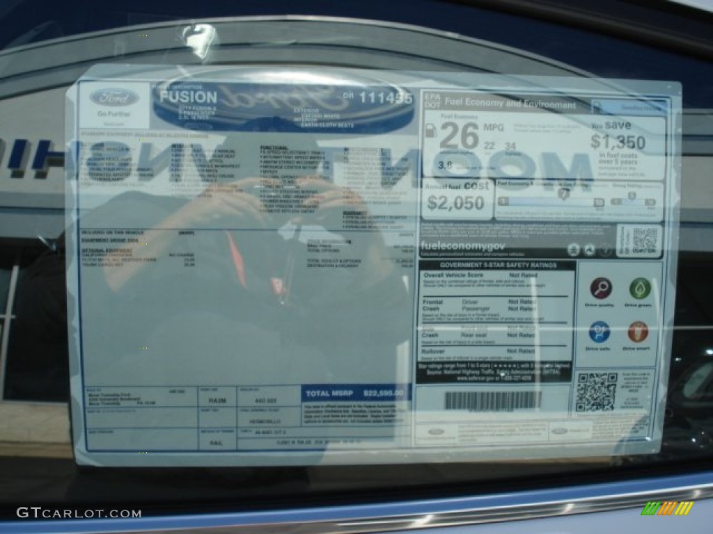 2013 Ford Fusion S Window Sticker Photo #71932332