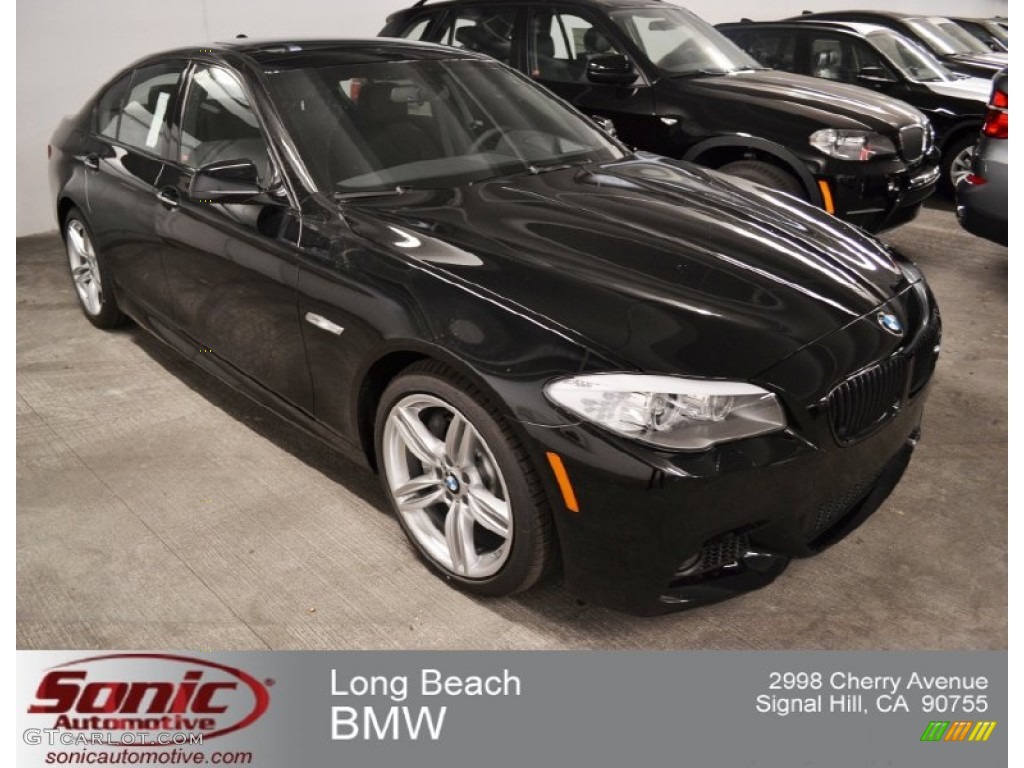 2013 5 Series 535i Sedan - Jet Black / Black photo #1