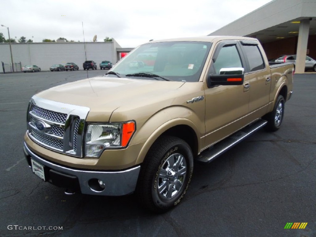 Pale Adobe Metallic 2011 Ford F150 Lariat SuperCrew 4x4 Exterior Photo #71934144