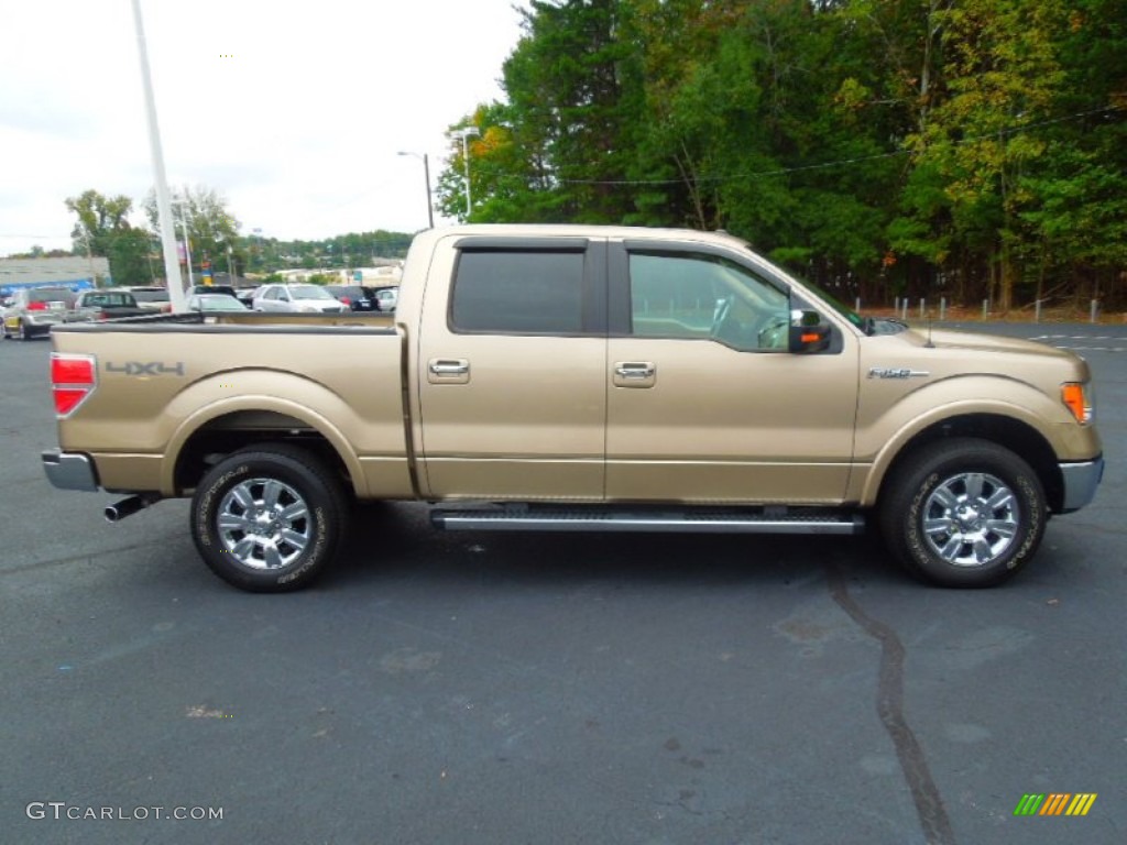 2011 F150 Lariat SuperCrew 4x4 - Pale Adobe Metallic / Pale Adobe photo #8