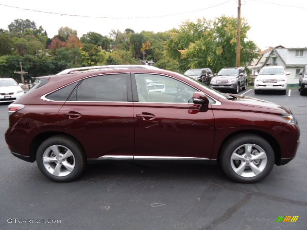 2013 RX 350 AWD - Claret Red Mica / Parchment/Espresso Birds Eye Maple photo #5