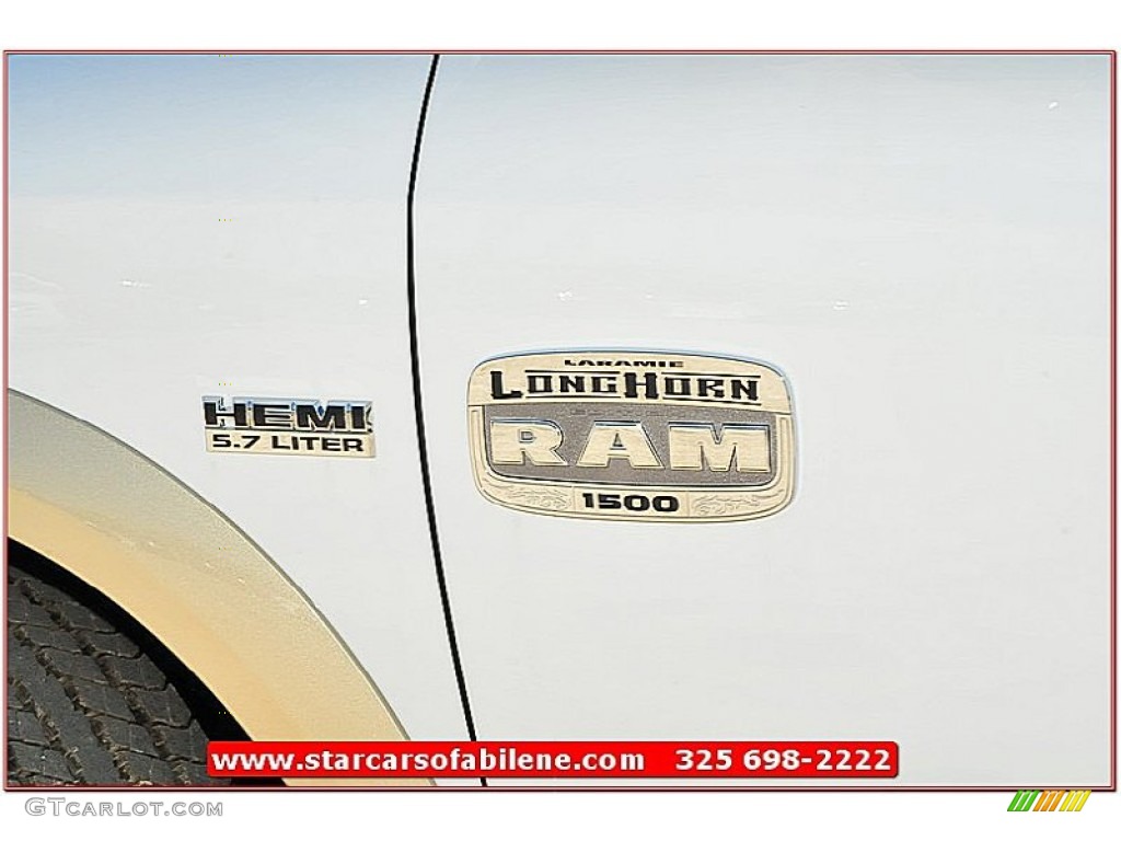 2012 Ram 1500 Laramie Longhorn Crew Cab - Bright White / Light Pebble Beige/Bark Brown photo #3