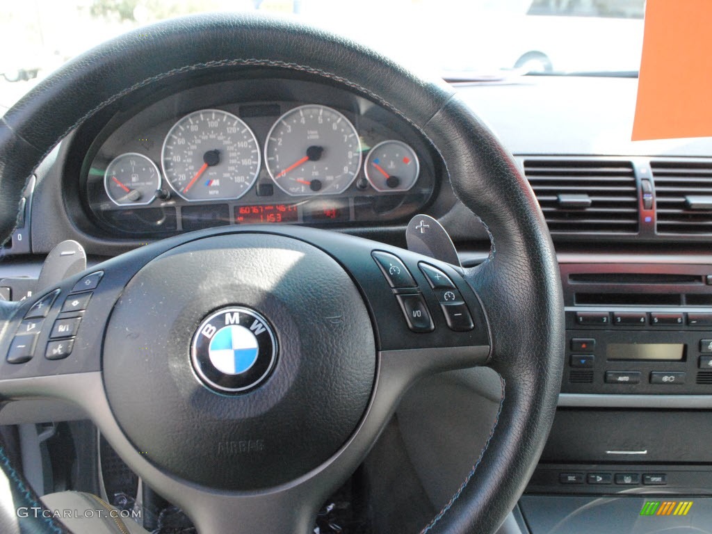 2005 BMW M3 Coupe Grey Steering Wheel Photo #71937006