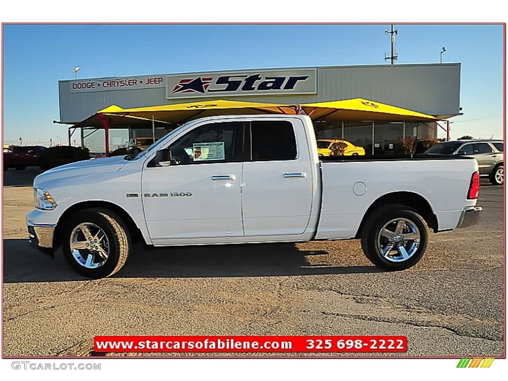 2012 Ram 1500 Lone Star Quad Cab - Bright White / Light Pebble Beige/Bark Brown photo #2