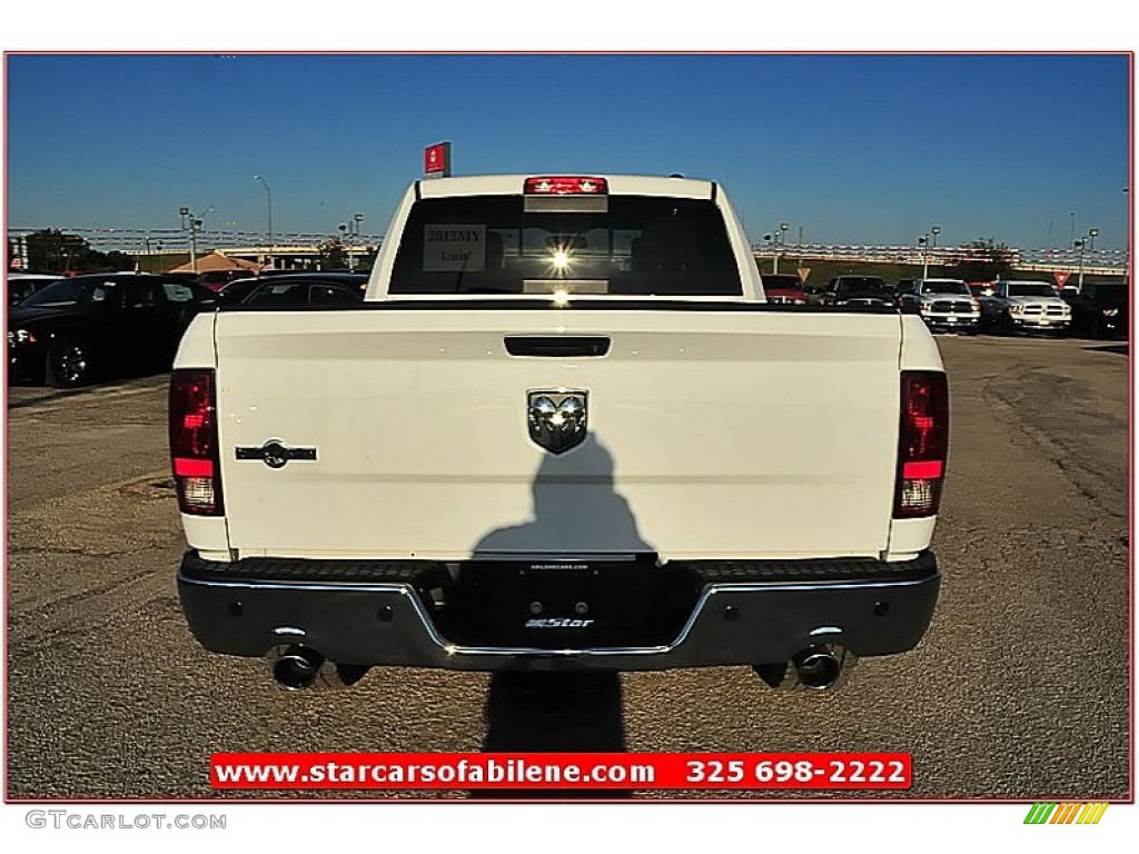 2012 Ram 1500 Lone Star Quad Cab - Bright White / Light Pebble Beige/Bark Brown photo #4