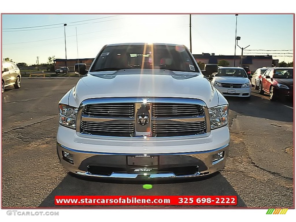 2012 Ram 1500 Lone Star Quad Cab - Bright White / Light Pebble Beige/Bark Brown photo #10