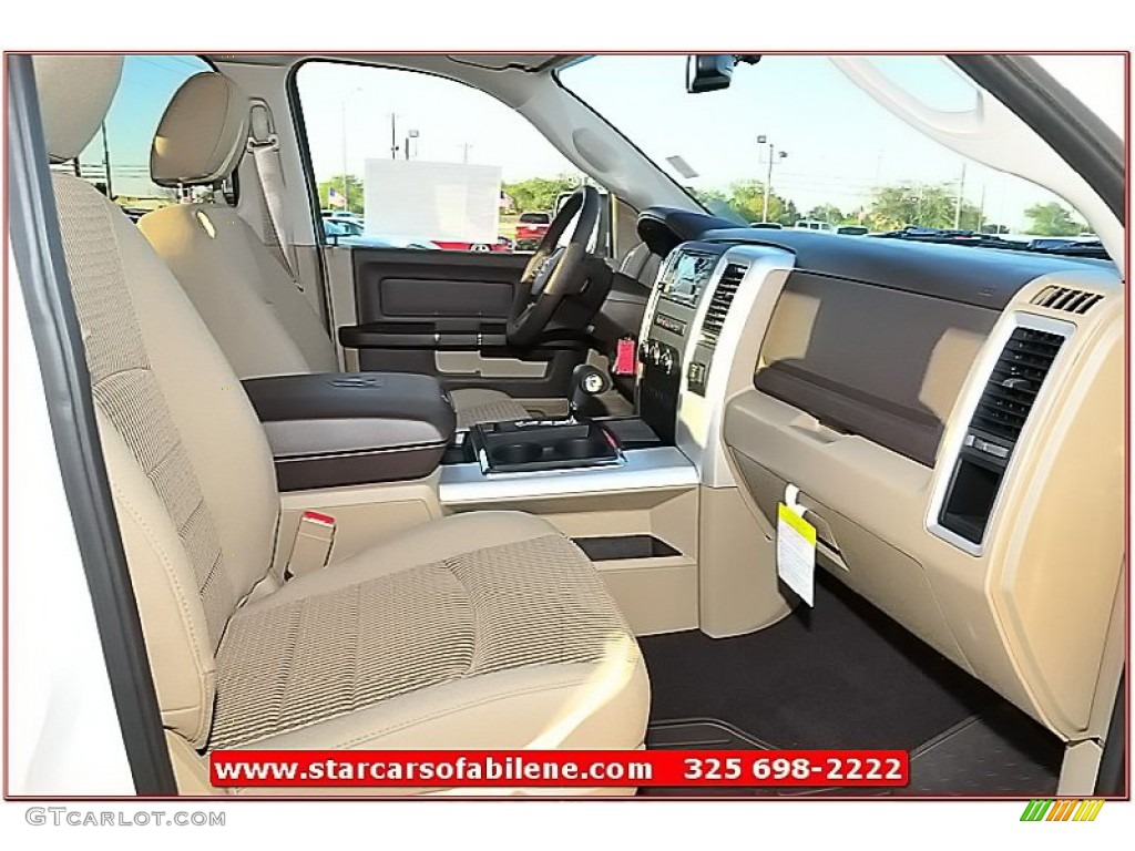 2012 Ram 1500 Lone Star Quad Cab - Bright White / Light Pebble Beige/Bark Brown photo #21