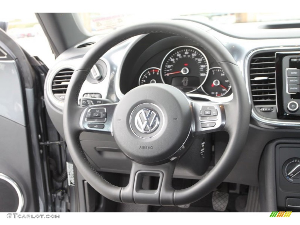 2012 Volkswagen Beetle 2.5L Titan Black Steering Wheel Photo #71938824