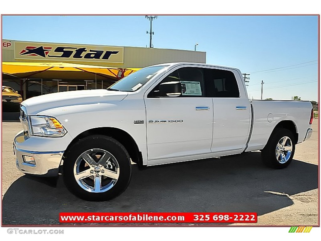 2012 Ram 1500 Lone Star Quad Cab - Bright White / Light Pebble Beige/Bark Brown photo #1