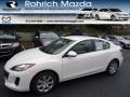 2013 Crystal White Pearl Mica Mazda MAZDA3 i Sport 4 Door  photo #1