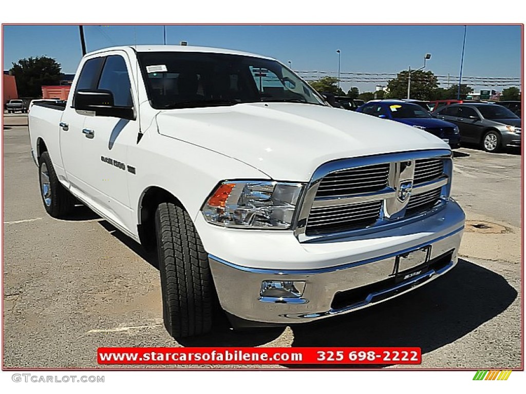 2012 Ram 1500 Lone Star Quad Cab - Bright White / Light Pebble Beige/Bark Brown photo #9