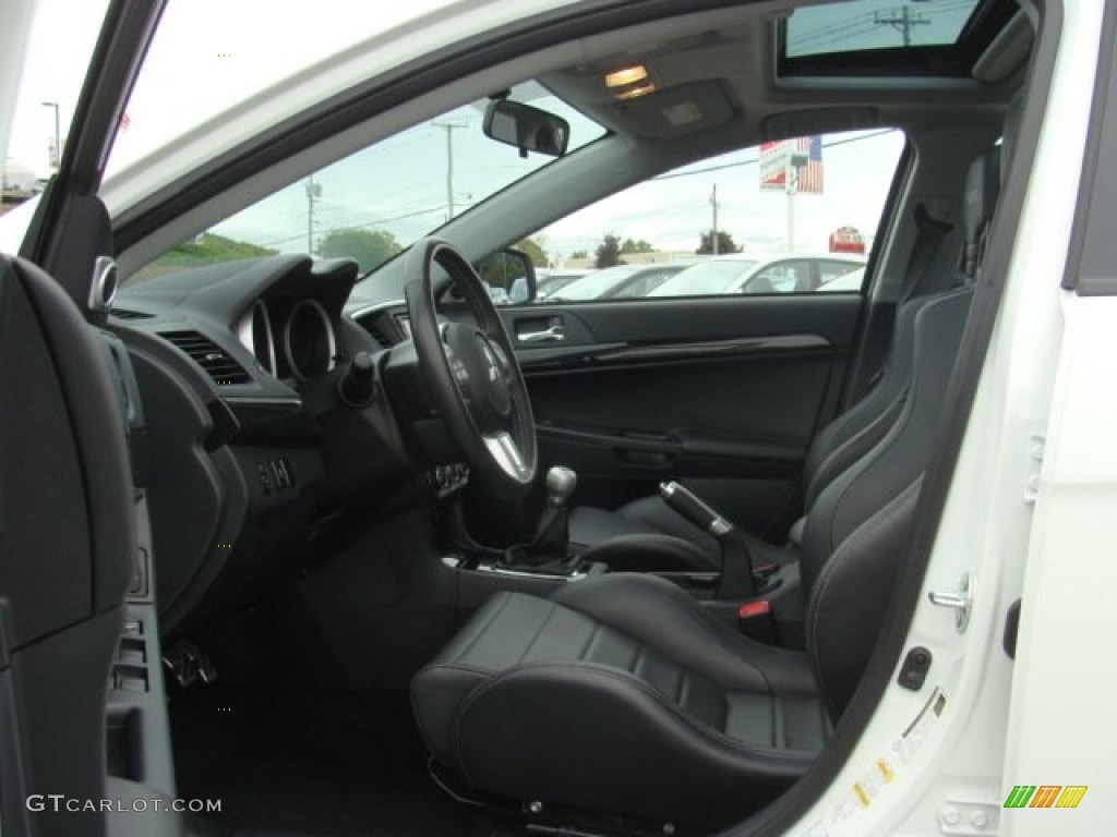 Black Recaro Interior 2012 Mitsubishi Lancer Evolution GSR Photo #71939244