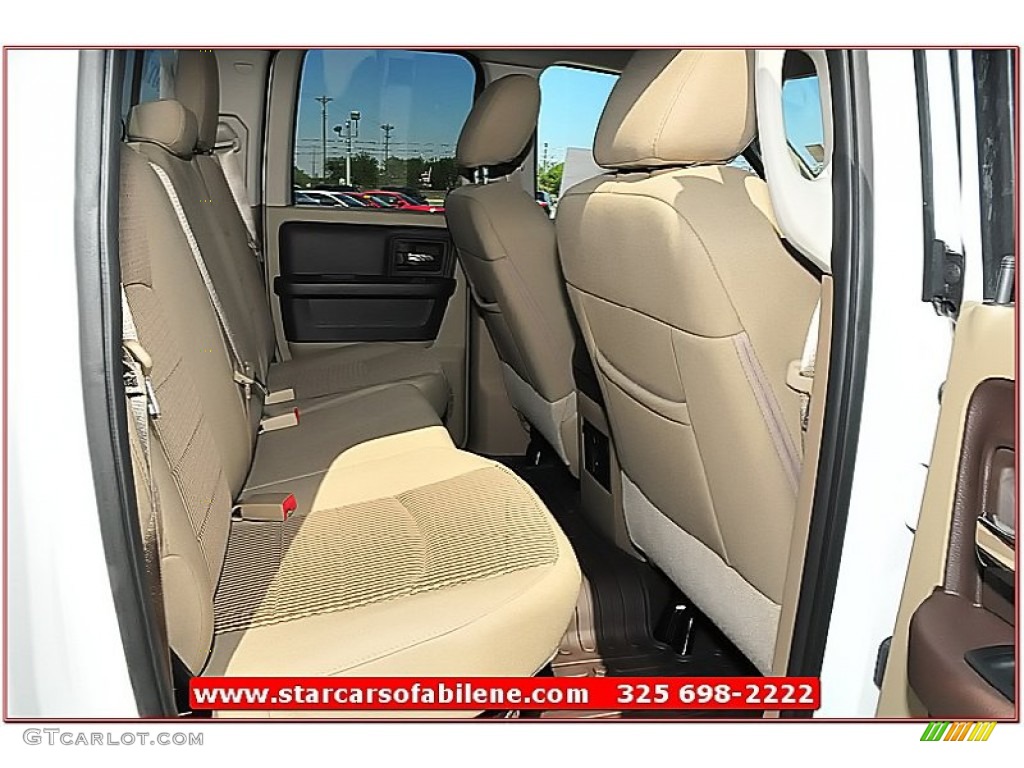 2012 Ram 1500 Lone Star Quad Cab - Bright White / Light Pebble Beige/Bark Brown photo #20