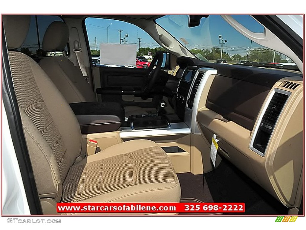 2012 Ram 1500 Lone Star Quad Cab - Bright White / Light Pebble Beige/Bark Brown photo #21