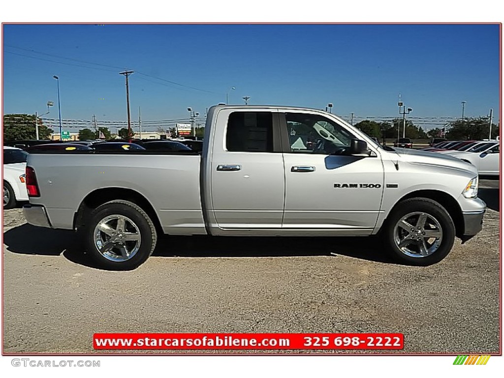 2012 Ram 1500 Lone Star Quad Cab - Bright Silver Metallic / Dark Slate Gray/Medium Graystone photo #8