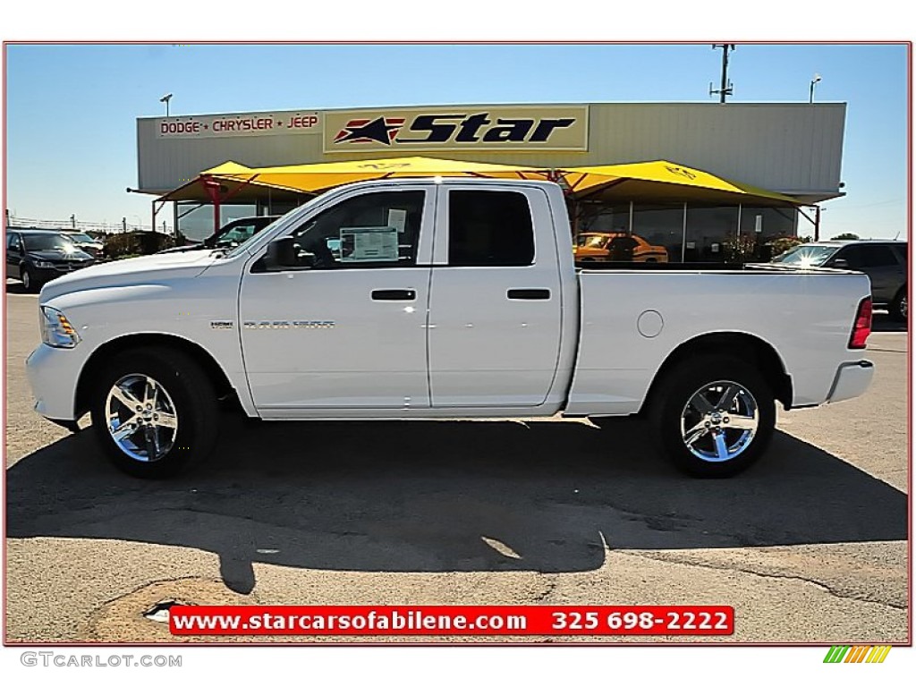 2012 Ram 1500 Express Quad Cab - Bright White / Dark Slate Gray/Medium Graystone photo #2