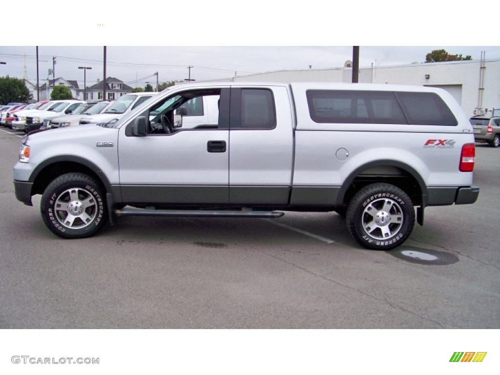 2004 F150 FX4 SuperCab 4x4 - Silver Metallic / Black/Medium Flint photo #8