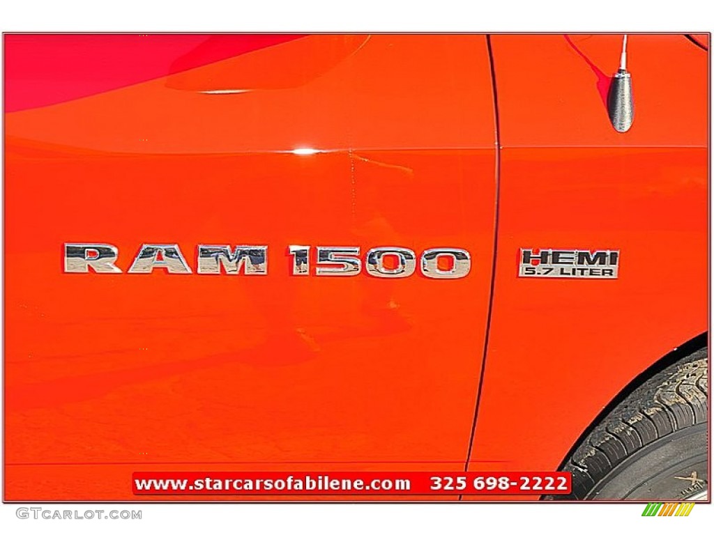 2012 Ram 1500 Lone Star Quad Cab - Flame Red / Dark Slate Gray/Medium Graystone photo #8