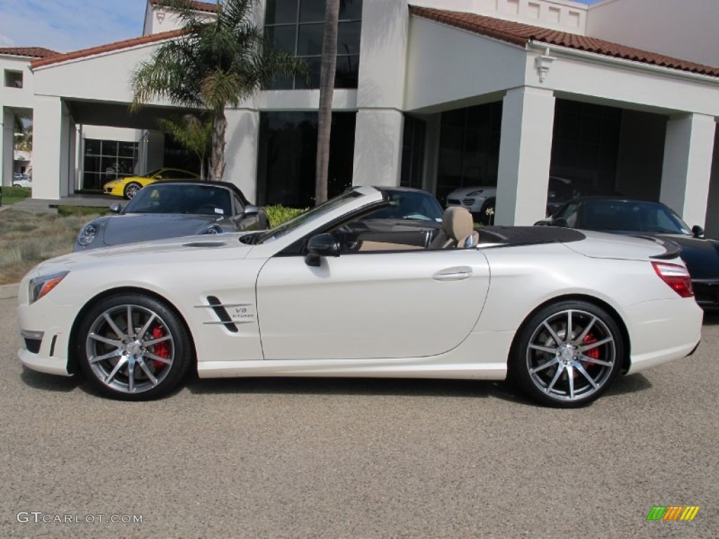 Diamond White Metallic 2013 Mercedes-Benz SL 63 AMG Roadster Exterior Photo #71942338