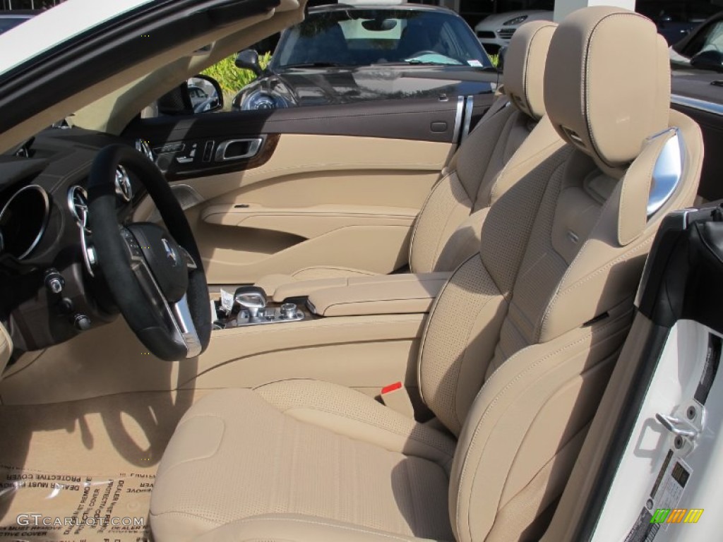 AMG Beige/Brown Interior 2013 Mercedes-Benz SL 63 AMG Roadster Photo #71942491