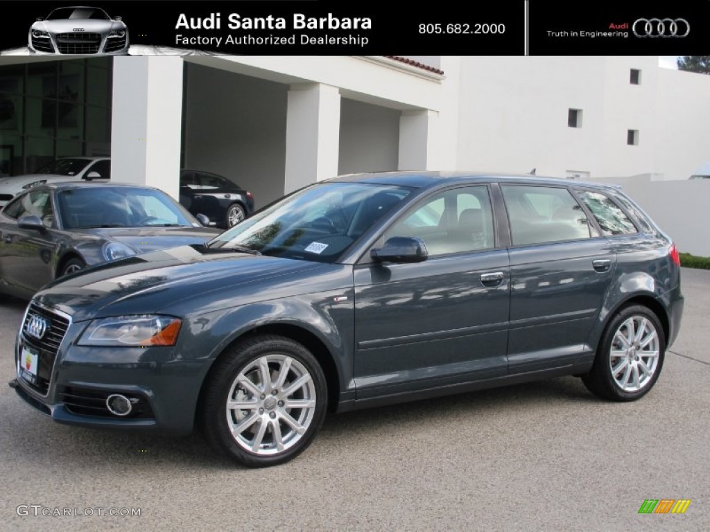 2013 A3 2.0 TFSI - Meteor Gray Pearl Effect / Black photo #1