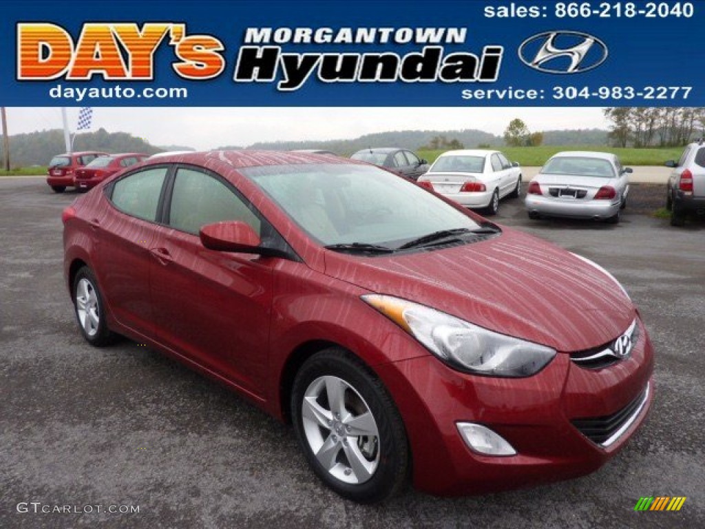 2013 Elantra GLS - Red Allure / Beige photo #1