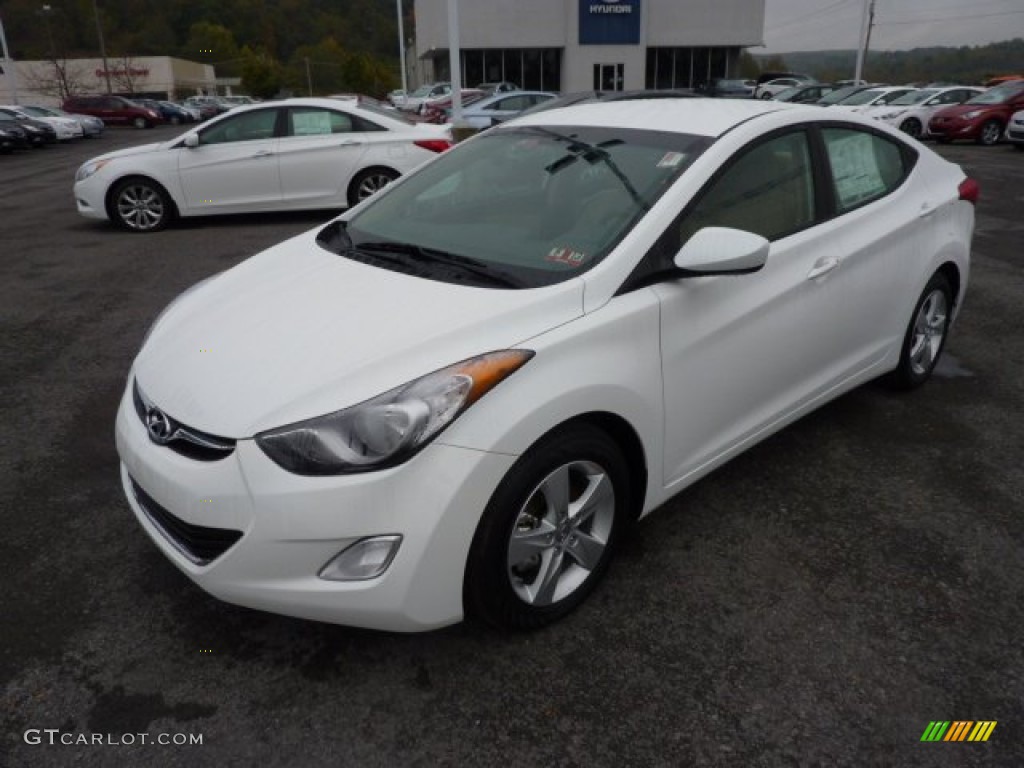 2013 Elantra GLS - Shimmering White / Beige photo #3