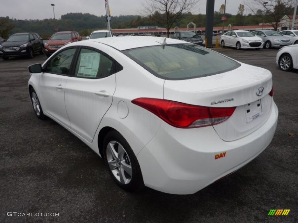2013 Elantra GLS - Shimmering White / Beige photo #5